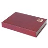 1829-110-010 Klaser filatelistyczny 215x305, 24k, z futerałem - bordo grzbiet