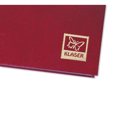 1829-110-010 Klaser filatelistyczny 215x305, 24k, z futerałem - bordo bok