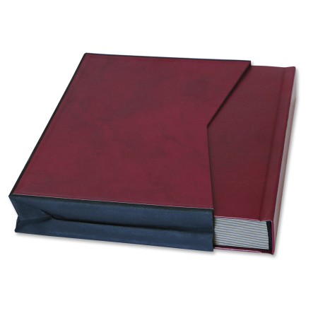 1829-110-010 Klaser filatelistyczny 215x305, 24k, z futerałem - bordo w futerale