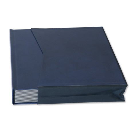 1829-110-010 Klaser filatelistyczny 215x305, 24k, z futerałem - granat w futerale
