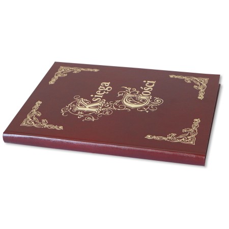 1829-319-082 Księga Gości złocona 255x320 - bordo grzbiet