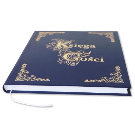 1829-319-083 Księga Gości złocona 255x320 - granat bok