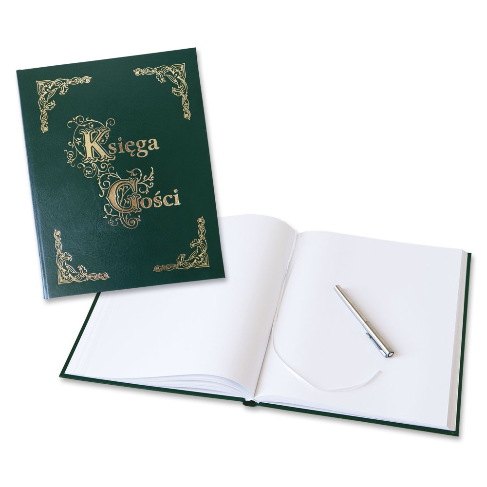 1829-319-084 Księga Gości złocona 255x320 - zielona