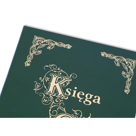 1829-319-084 Księga Gości złocona 255x320 - zielona złocenie