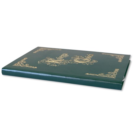 1829-319-084 Księga Gości złocona 255x320 - zielona grzbiet