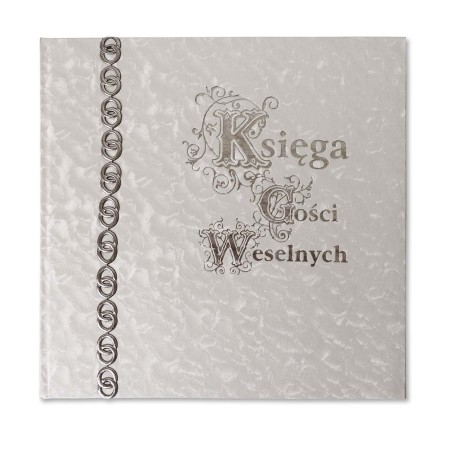 1829-319-103 Księga Gości Weselnych 225x220, okładka z ozdobną taśmą okładka
