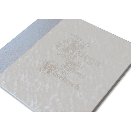 1829-319-104 Księga Gości Weselnych 225x220, okładka łączona - tłoczenie